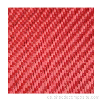 Roter Twill Para Aramid Faserstoff